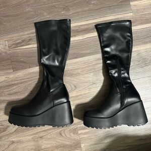 Steve Madden Duke30 Black Boots Size 8